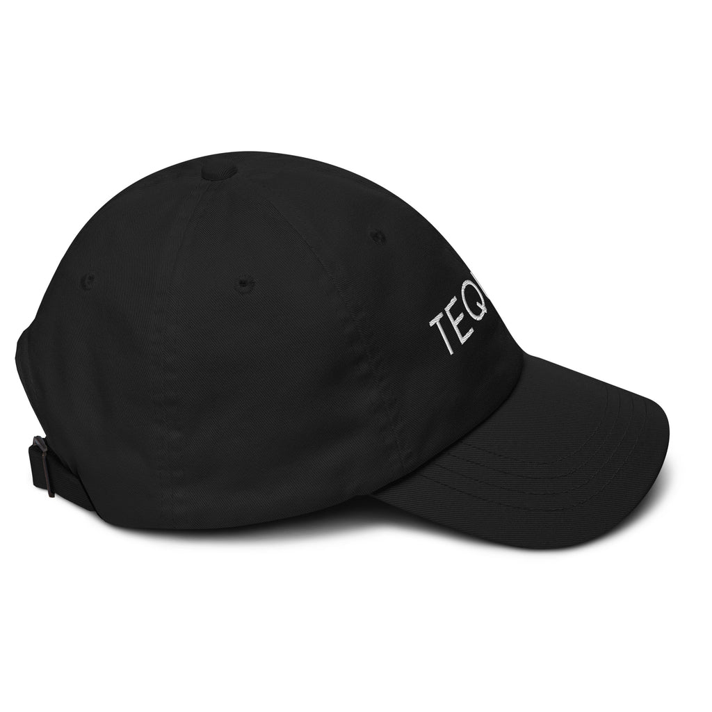 Tequila Hat by Aloe Gal_Black Baseball Cap with White Embroidery